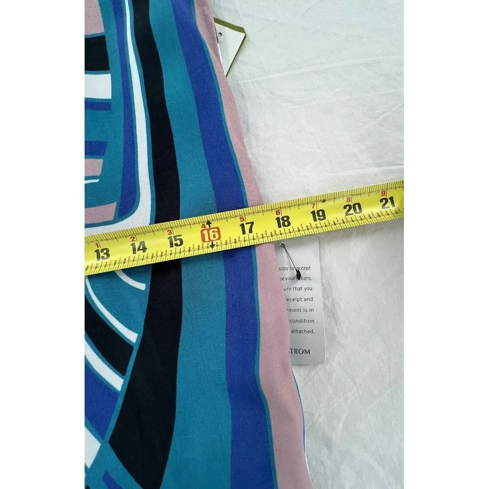 P Nicole Miller Artelier Blue Tribal Geometric Print Mini Sheath Dress Sz Petite - Picture 12 of 16